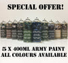 5 x Kings Army Military Spray Paint Matt Finish Save £££ 5 x Kings Army Military Spray Paint Matt Finish Save £££ - monster-colors