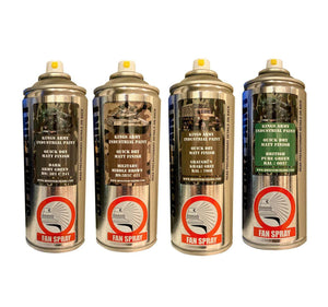 Kings Army Spray Paint New Jungle Battle Pack, 4 x 400ml Matt Finish,Militaria, Rc 4 Monstercolors