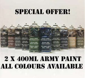 2 x Kings Army Military Spray Paint Matt Finish Save £££ - monster-colors