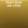 Monstercolors™ Pearl Metallic PVC Spray Paint – 400ml Color swatch of Monstercolors™ pearl metallic PVC spray paint in Pearl Gold 1036