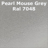 Monstercolors™ Pearl Metallic PVC Spray Paint – 400ml Color swatch of Monstercolors™ pearl metallic PVC spray paint in Pearl Mouse Grey 7048