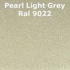 Monstercolors™ Pearl Metallic PVC Spray Paint – 400ml Color swatch of Monstercolors™ pearl metallic PVC spray paint in Pearl Light Grey 9022