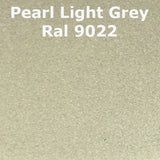 Monstercolors™ Pearl Metallic PVC Spray Paint – 400ml Color swatch of Monstercolors™ pearl metallic PVC spray paint in Pearl Light Grey 9022