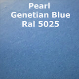 Monstercolors™ Pearl Metallic PVC Spray Paint – 400ml Color swatch of Monstercolors™ pearl metallic PVC spray paint in Pearl Genetian Blue 5025