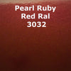 Monstercolors™ Pearl Metallic PVC Spray Paint – 400ml Color swatch of Monstercolors™ pearl metallic PVC spray paint in Pearl Ruby Red 3032