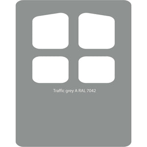 Image Title Color swatch of Monstercolors™ spray paint in Traffic Grey A RAL 7042