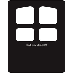 Image Title Color swatch of Monstercolors™ spray paint in Black Brown RAL 8022