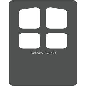 Image Title Color swatch of Monstercolors™ spray paint in Traffic Grey B RAL 7043