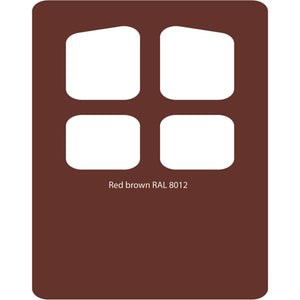 Image Title Color swatch of Monstercolors™ spray paint in Red Brown RAL 8012