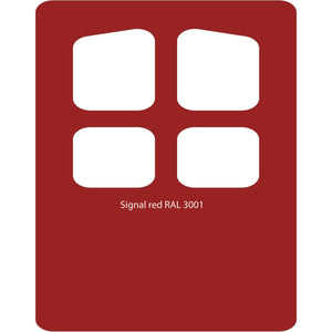 Image Title Color swatch of Monstercolors™ spray paint in Signal Red RAL 3001