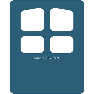 Image Title Color swatch of Monstercolors™ spray paint in Azure Blue RAL 5009