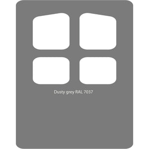 Image Title Color swatch of Monstercolors™ spray paint in Dusty Grey RAL 7037