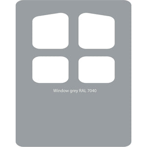 Image Title Color swatch of Monstercolors™ spray paint in Window Grey RAL 7040