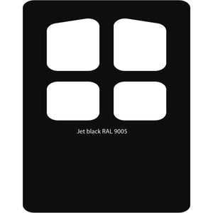 Image Title Color swatch of Monstercolors™ spray paint in Jet Black RAL 9005