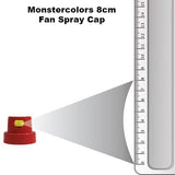 Red & Yellow Fan Cap 8cm Spray Red & Yellow Fan Cap 8cm Spray - monster-colors