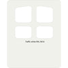 Monstercolors™ PVC Spray Paint – Matt Finish (400ml) Color swatch of Monstercolors™ spray paint in Traffic White RAL 9016