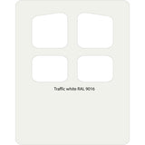 Monstercolors™ PVC Spray Paint – Matt Finish (400ml) Color swatch of Monstercolors™ spray paint in Traffic White RAL 9016