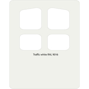 Image Title Color swatch of Monstercolors™ spray paint in Traffic White RAL 9016
