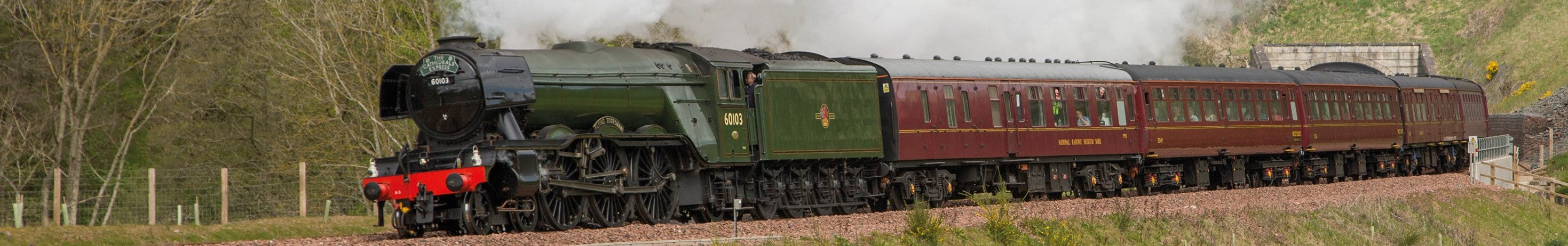 Restored steam locomotive and vintage carriages – painted with Monstercolors™ railway enamel for authentic model and ride-on rail finishes