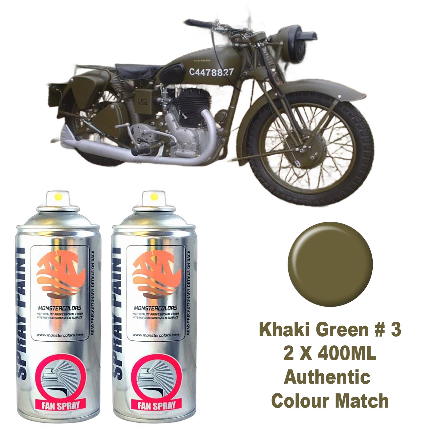 2 Pack Military Spray Paint Monstercolors