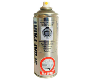 White appliance spray paint – perfect for touch-ups on fridges, radiators, and washing machines.