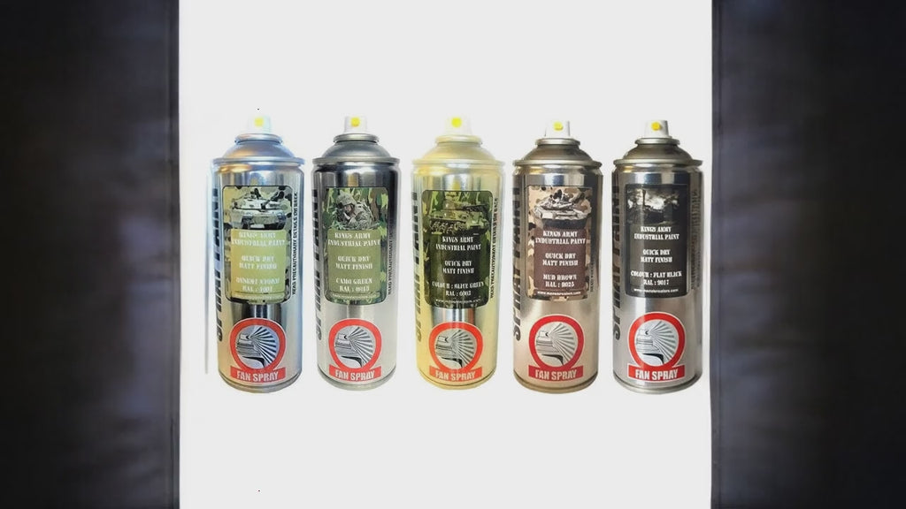 Kings Army Camo Battle Pack | 5-Can Professional Tactical Set | 400ml Matte