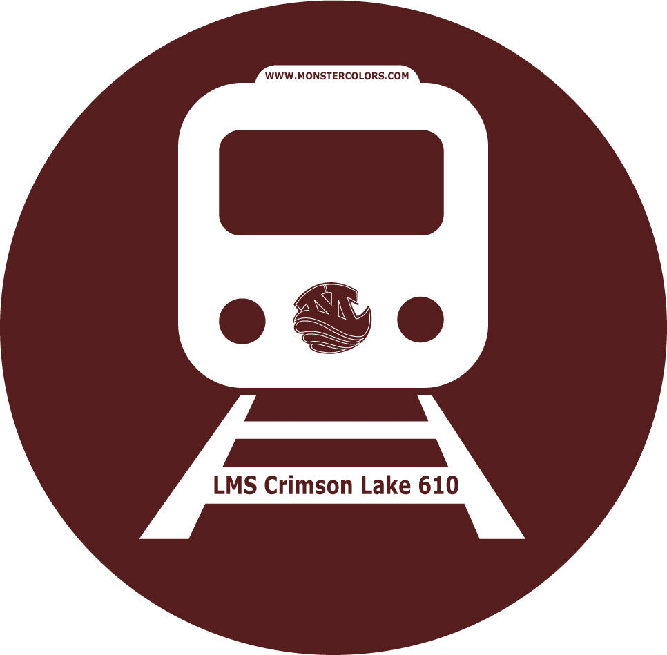 LMS Crimson Lake 610 Railway Coloured Paint Monstercolors