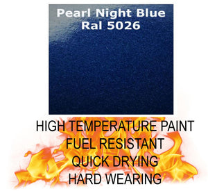 Monstercolors™ High Temp Spray Paint – Gloss Metallic night blue 5026, 400ml, heat resistant to 180°C for metal, engines, calipers, radiators