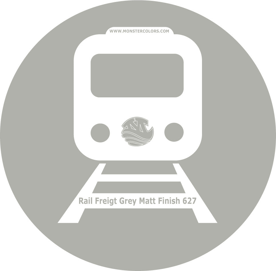 MATT FINISH Rail grey Freight stock Grey BS627 Railway Coloured Paint Monstercolors