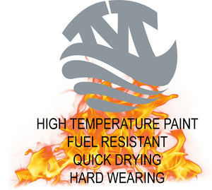 Monstercolors™ High Temp Spray Paint – Gloss Silver grey 7001, 400ml, heat resistant to 180°C for metal, engines, calipers, radiators