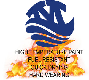 Monstercolors™ High Temp Spray Paint – Gloss Ultramarine 5002, 400ml, heat resistant to 180°C for metal, engines, calipers, radiators