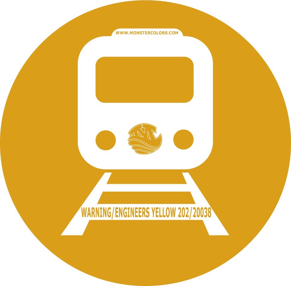 WARNING ENGINEERS YELLOW 202 20038 Railway Coloured Paint Monstercolors