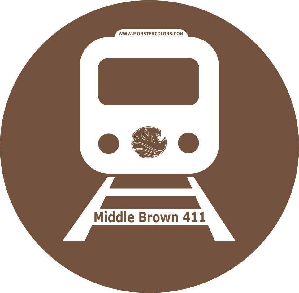 Middle Brown 411 Railway Coloured Paint Monstercolors