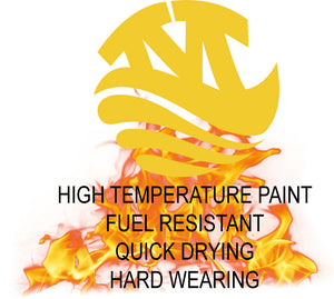 Monstercolors™ High Temp Spray Paint – Gloss Zinc yellow 1018, 400ml, heat resistant to 180°C for metal, engines, calipers, radiators