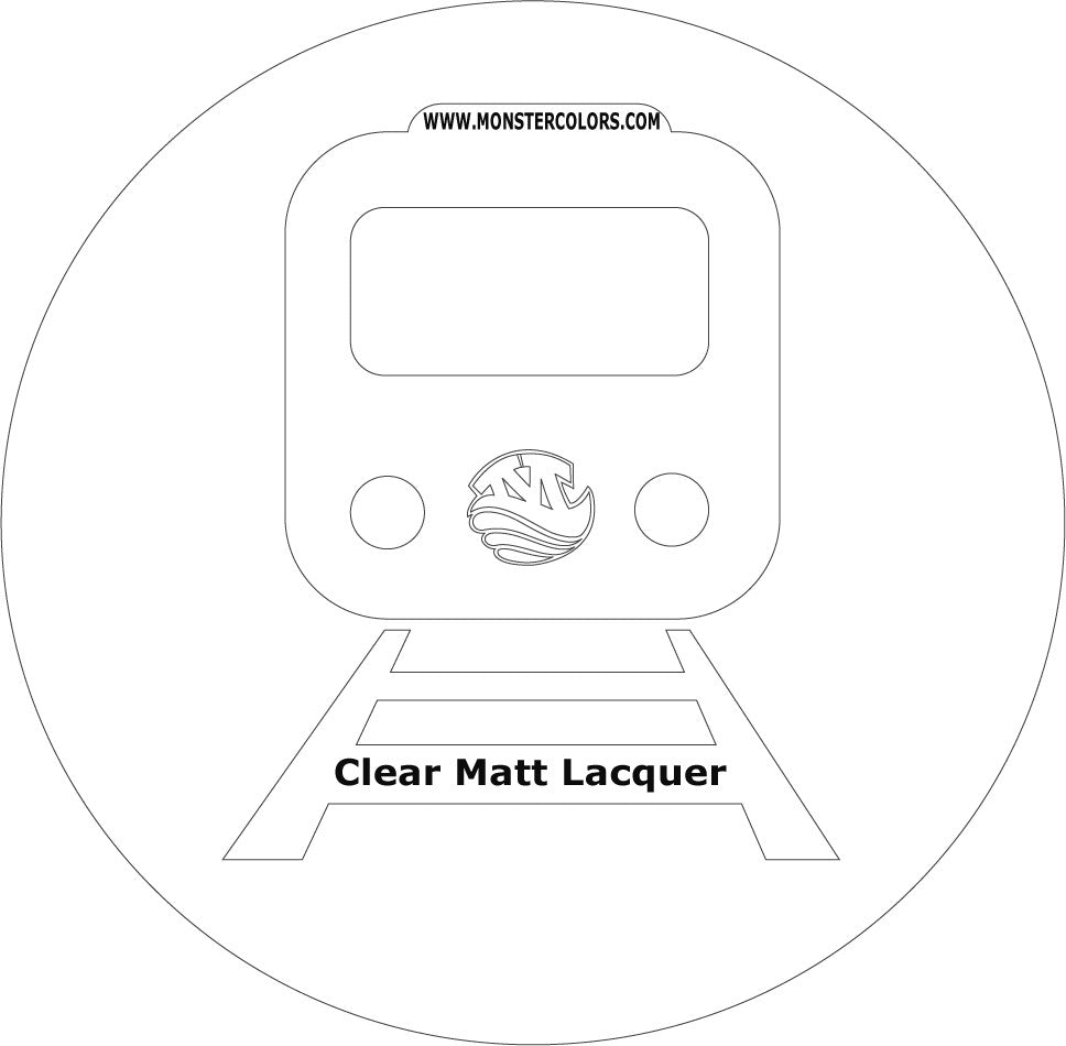 Clear Matt Lacquer Railway Coloured Paint Monstercolors