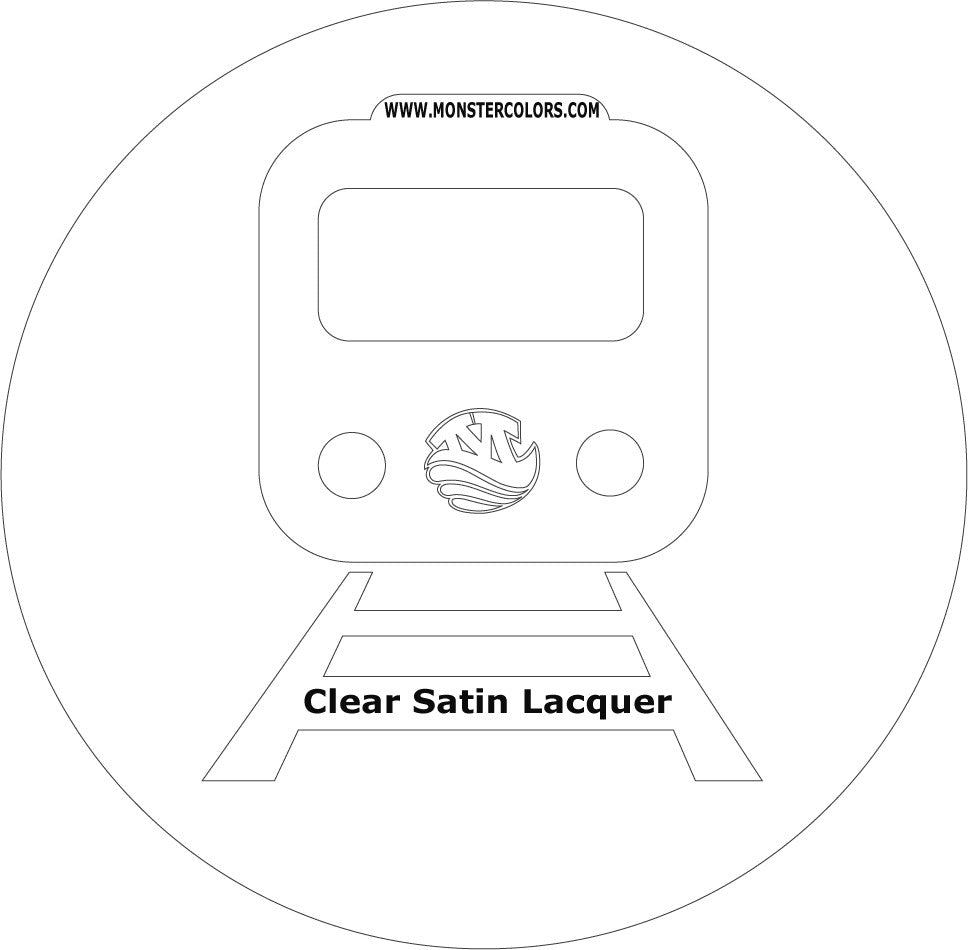 Clear Satin Lacquer Railway Coloured Paint Monstercolors