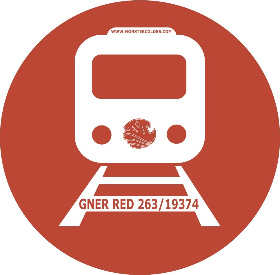 GNER RED 263 19374 Railway Coloured Paint Monstercolors