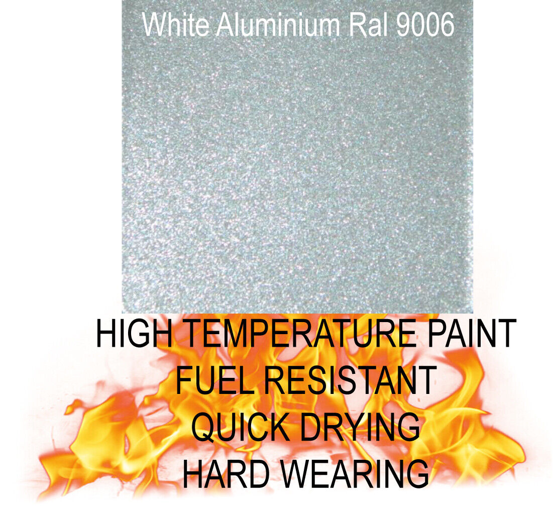 Metallic White Aluminium 9006 High Temperature Paint Monstercolors