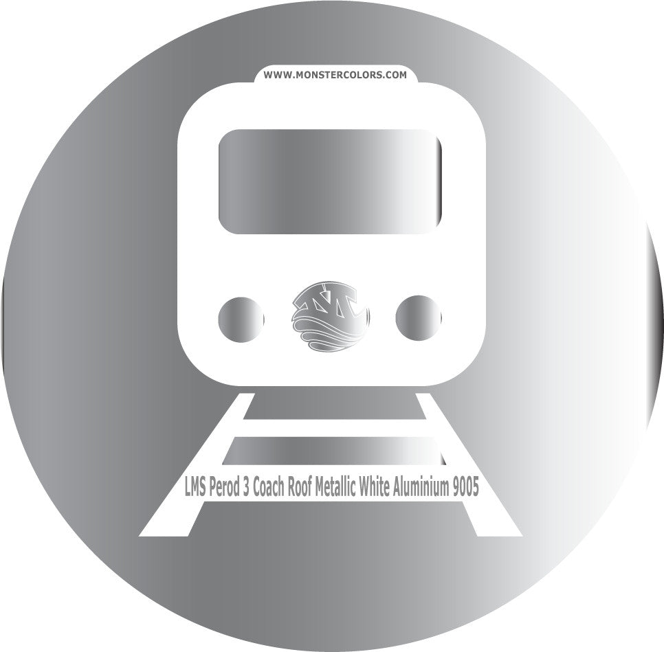 LMS Period 3 Coach Roof Silverwhite Alu 9006 Railway Coloured Paint Monstercolors