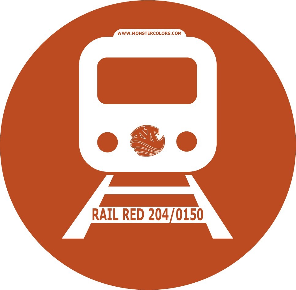 RAIL RED 204 0150 Railway Coloured Paint Monstercolors