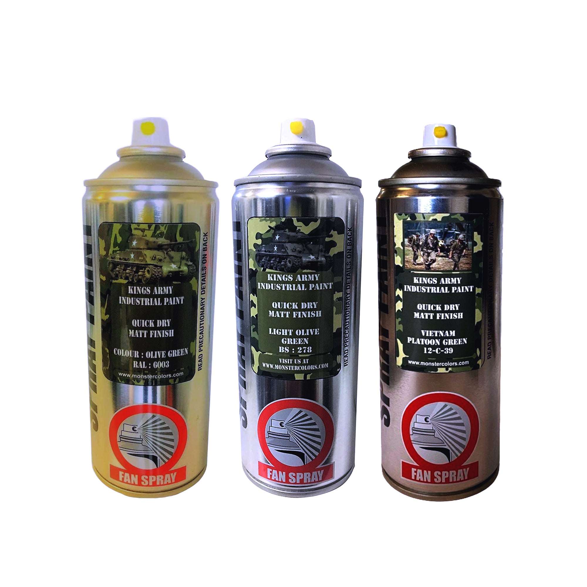 Vietnam Platoon Green Lt Olive Olive Green Military Spray Paint Monstercolors