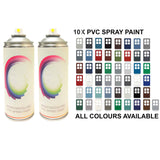 10 x PVC Spray Paint Matt Finish Save £££ - monster-colors