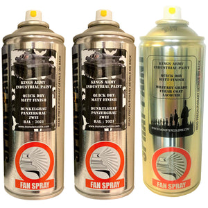 2 X Army Spray Paint + Matt Lacquer.Military Paint,paintball, airsoft,Rc model 3