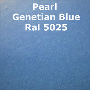 Color swatch of Monstercolors™ pearl metallic PVC spray paint in Pearl Genetian Blue 5025