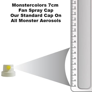 Standard White-Yellow Fan Cap 7cm Spray - monster-colors